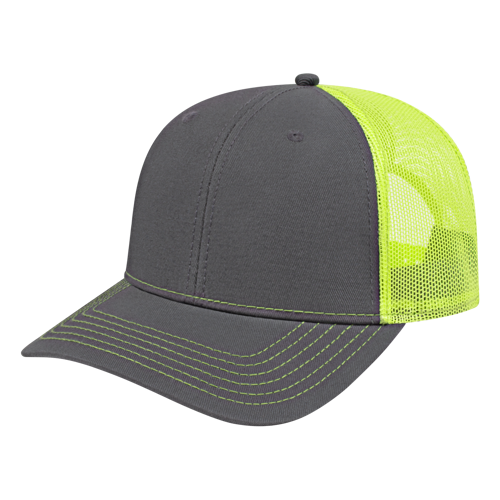 Color Block Trucker Hat with Mesh Back